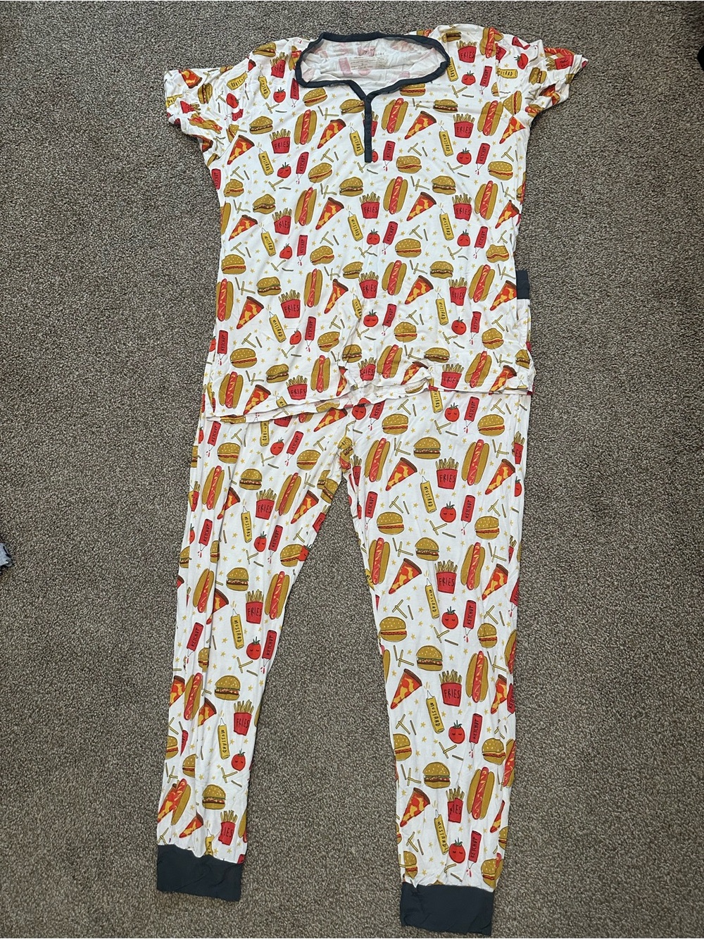 Little Sleepies Food Bamboo Pajama Set XL